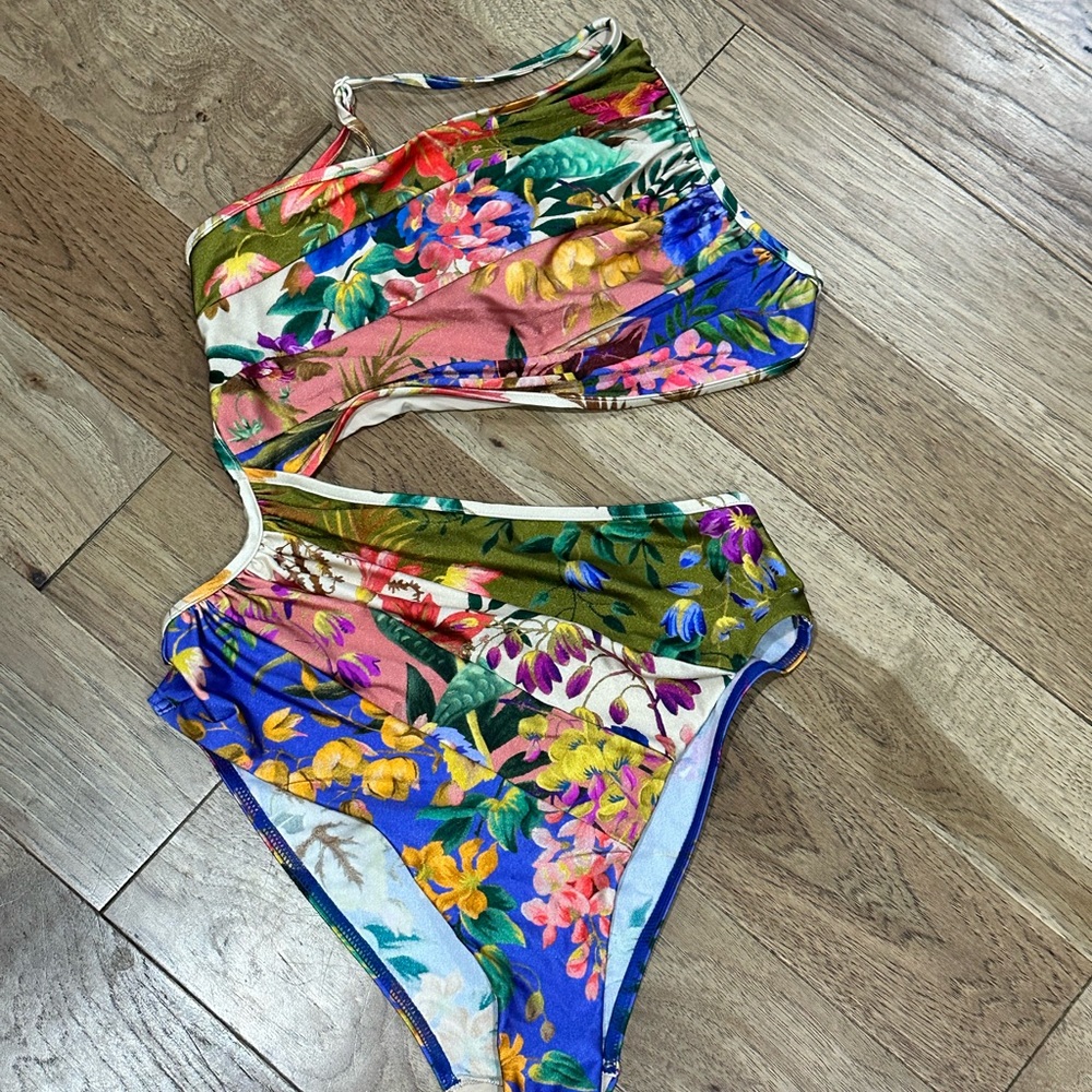 Zimmermann Tropicana Spliced Swimsuit One-Piece